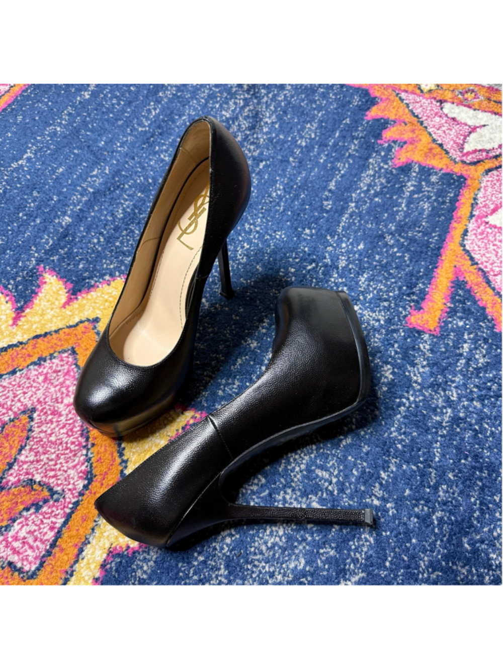 YSL Yves Saint Laurent Tribtoo Tribute Platform Pump Shoes Heels 39.5
